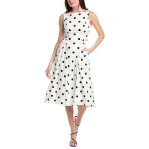 Sam Edelman Womens  Polka Dot Midi Dress, White